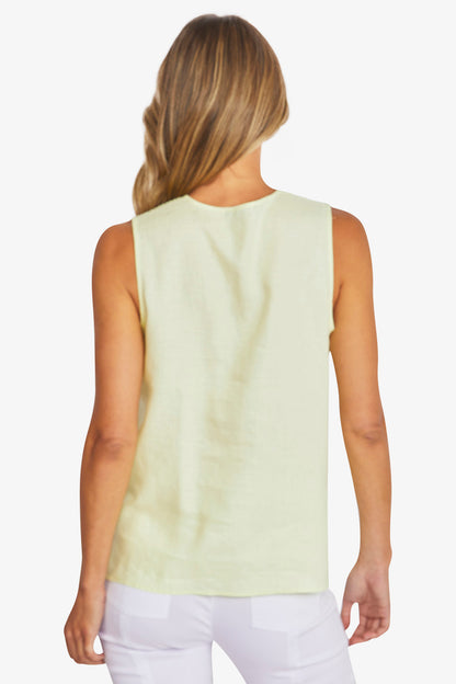 Linen Sleeveless Top (P595342)
