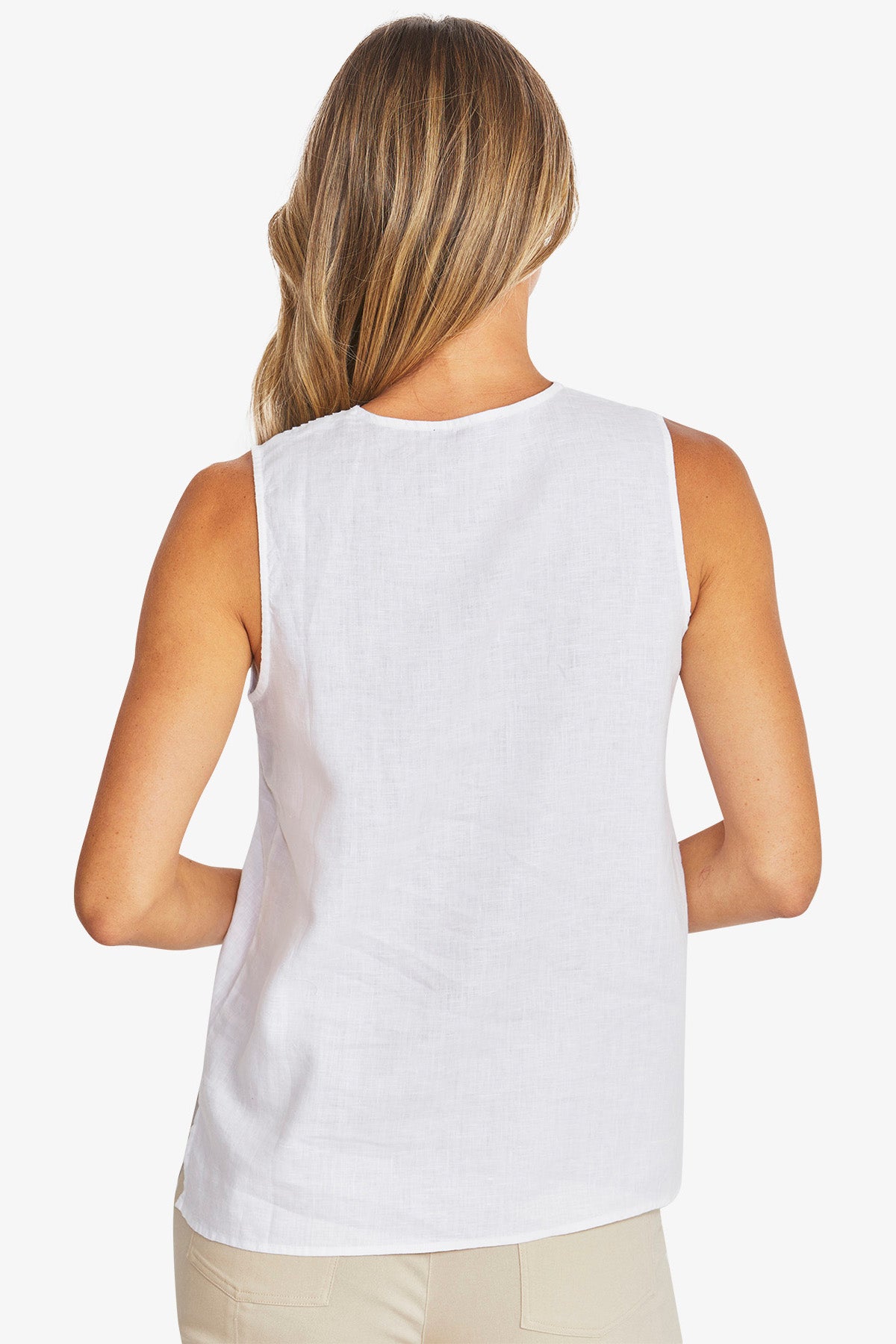 Linen Sleeveless Top (P595342)