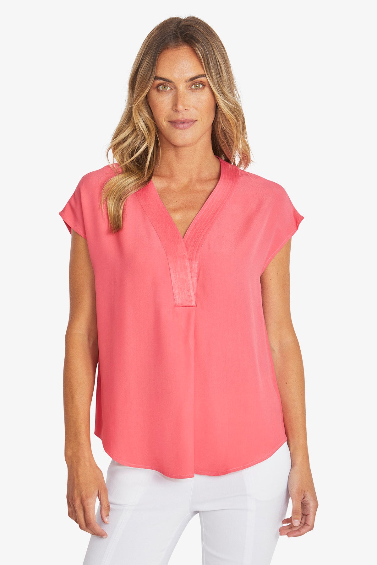 Kira Slinky V-Neck Top (P595357)