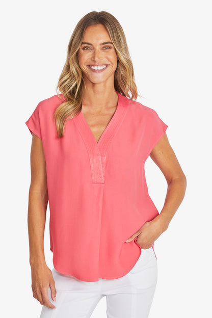 Kira Slinky V-Neck Top (P595357)