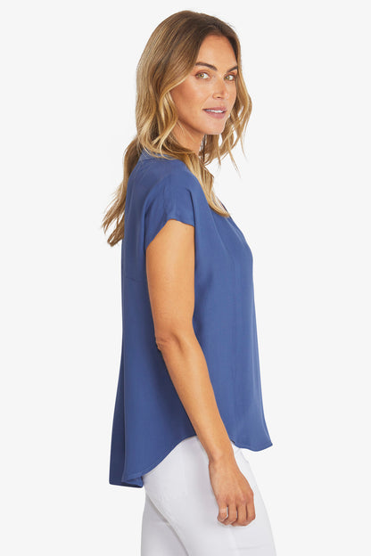 Kira Slinky V-Neck Top (P595357)