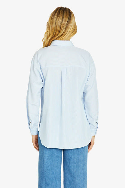 Elena Embroid Hem Shirt (P605308)