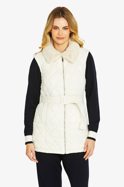 Frankie Faux Fur Collar Vest (P605400)