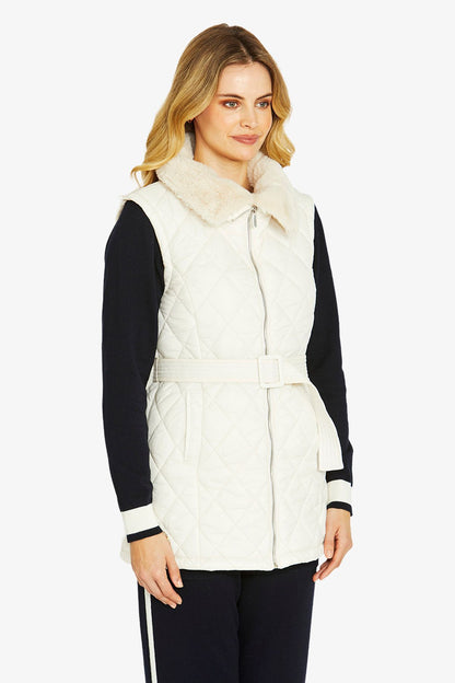 Frankie Faux Fur Collar Vest (P605400)