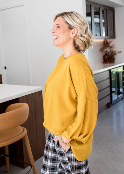 Resort Hammered Crepe Top (Origin.W26)