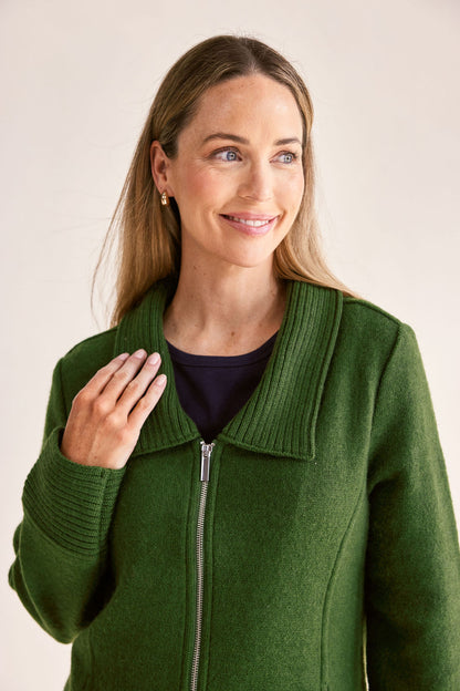 Ribbed Collar Coat (SS163)