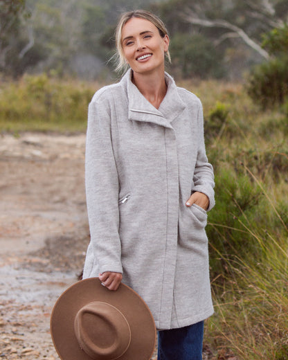 Long Line Panel Zip Coat (SS164)