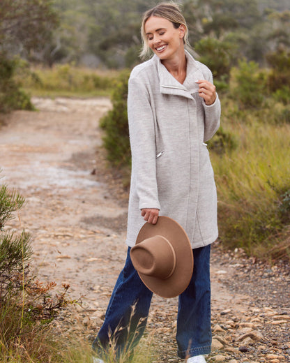 Long Line Panel Zip Coat (SS164)