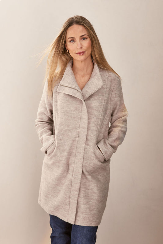 Long Line Panel Zip Coat (SS164)