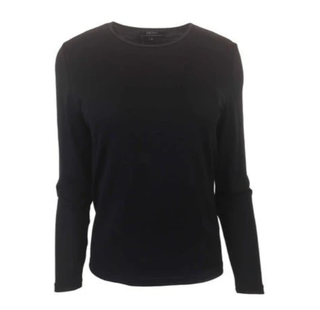 Satin Elastic Trim Crew Neck Top (EBAS503)