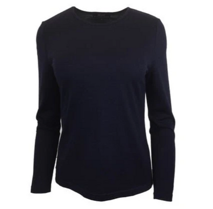 Satin Elastic Trim Crew Neck Top (EBAS503)