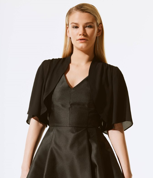 Georgette Bell Sleeve Bolero (243798)