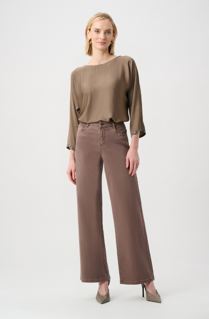 Recycled Satin Boat-Neck Tunic (263069)
