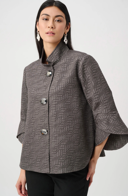 Geometric Jacquard Trapeze Jacket (263152)