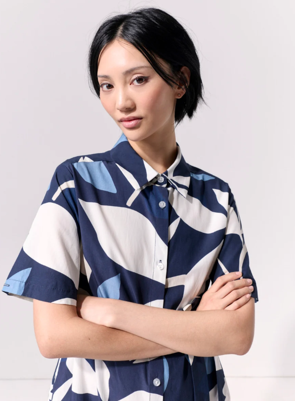 Canopy Short Sleeve Shirtdress (YTMP9392)