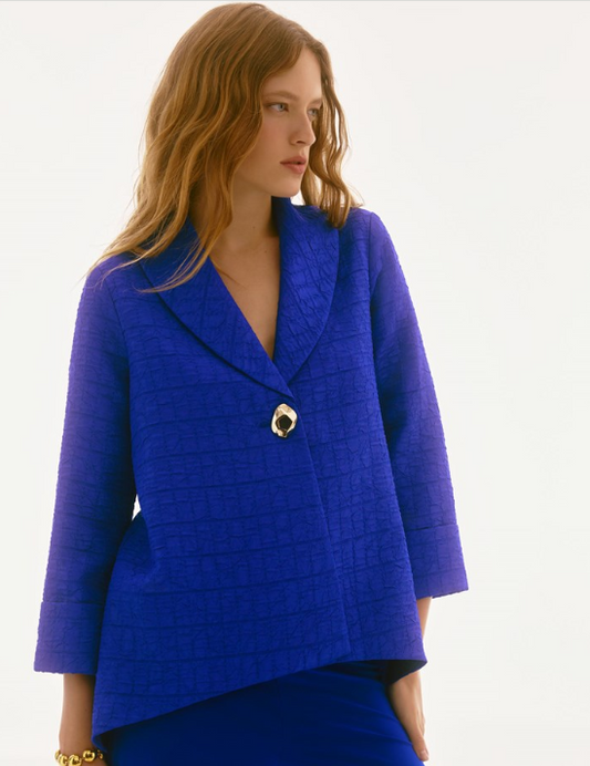 Signature | Textured Jacquard Trapeze Jacket (251783)