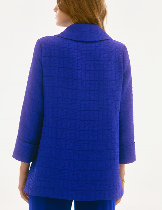 Signature | Textured Jacquard Trapeze Jacket (251783)