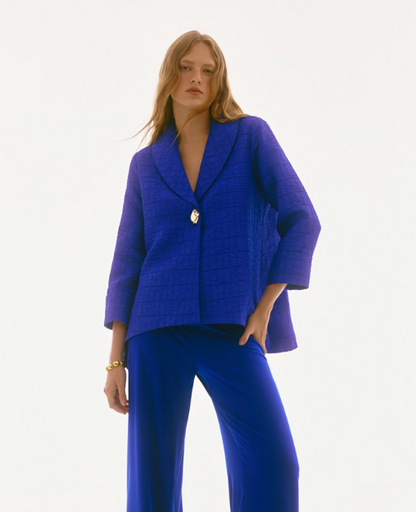 Signature | Textured Jacquard Trapeze Jacket (251783)