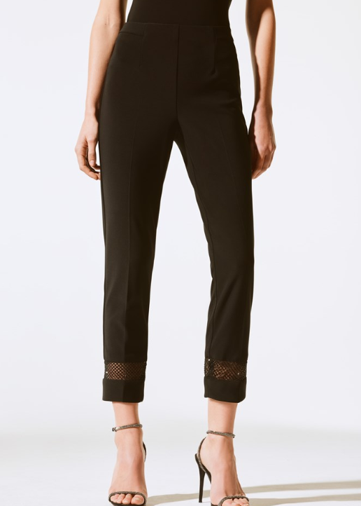 Signature | Silky Knit And Rhinestone Mesh Pants (243753)