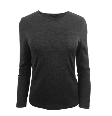 Satin Elastic Trim Crew Neck Top (EBAS503)