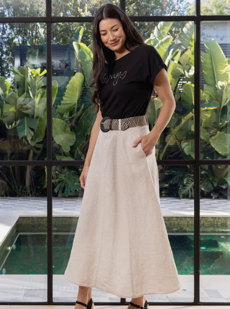 Belted Panel Skirt (596J6135)