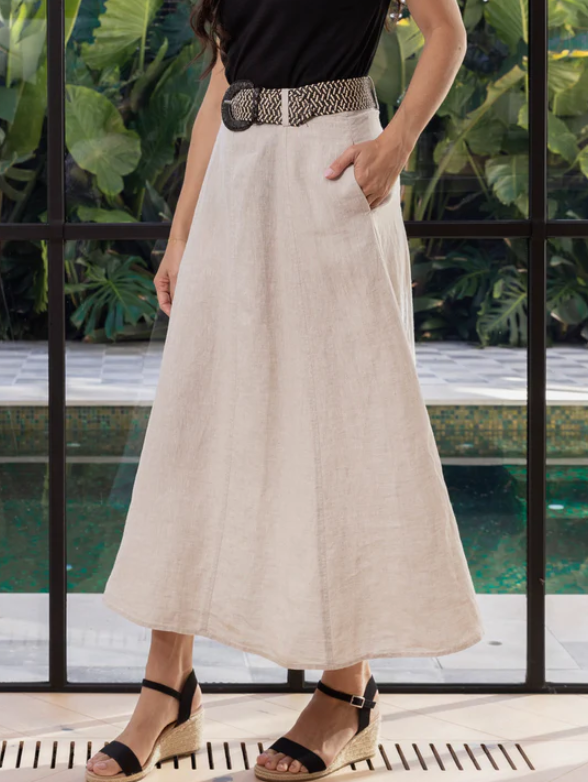 Belted Panel Skirt (596J6135)