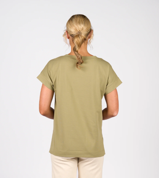 Drop Sleeve Top With Stepped Hem (4363)