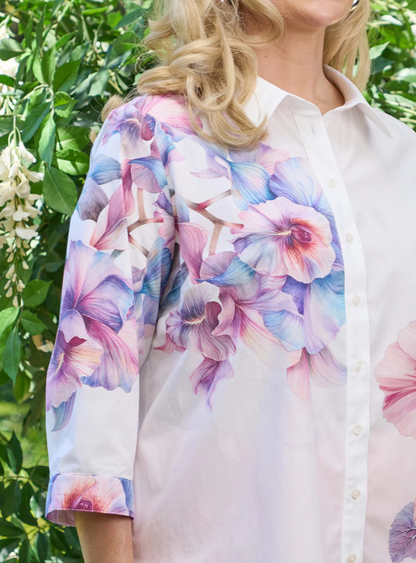 Collared Print Cotton Shirt (641008)