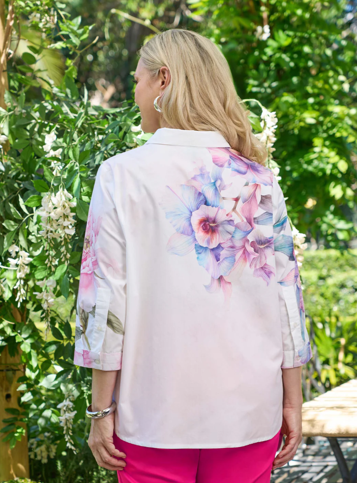 Collared Print Cotton Shirt (641008)