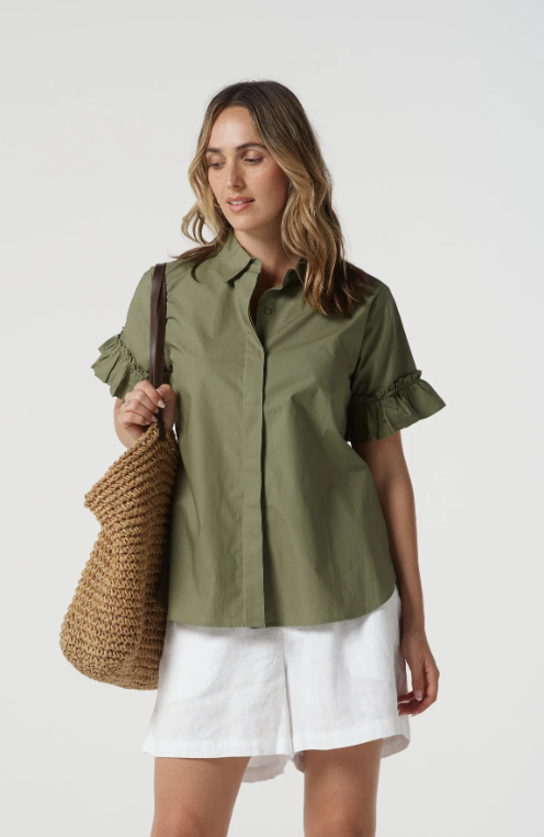 Ruffle Sleeve Shirt (4448)