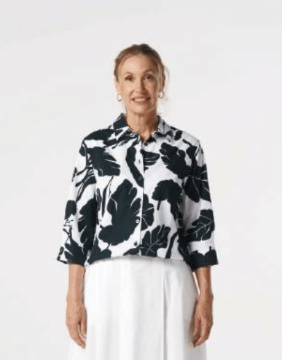 3/4 Sleeve Print Shirt (4396)