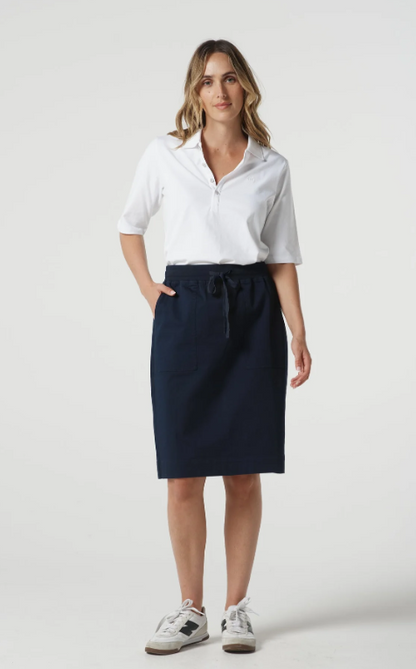 Weekend Cotton Stretch Knee Length Skirt (5280)