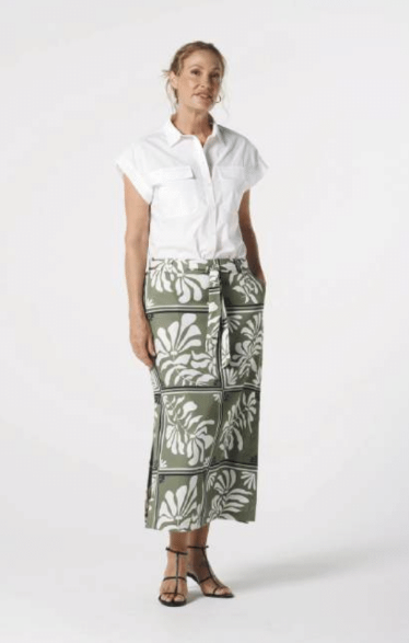 Side Spilt Frame Skirt (5282)