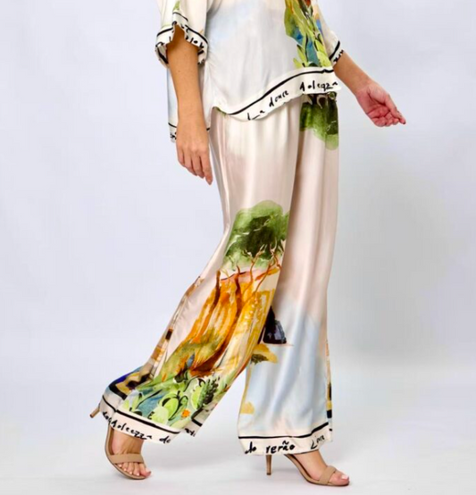 POSITANO PRINT WITH WRITING PANTS (LSP25-114C)