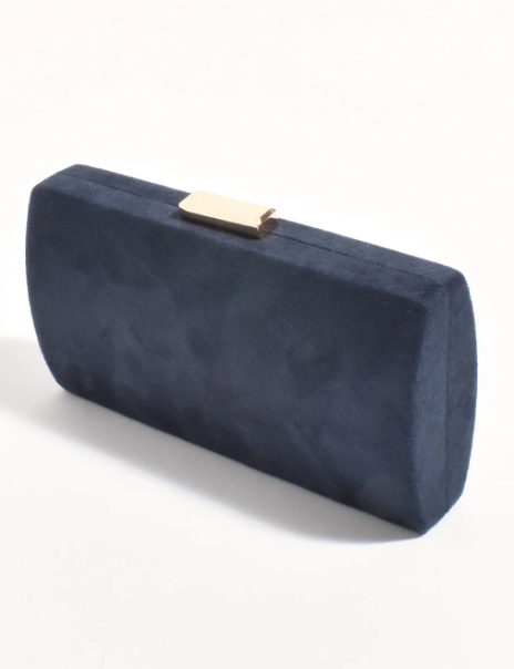 Clea Faux Suede Structured Clutch (AVD1746)