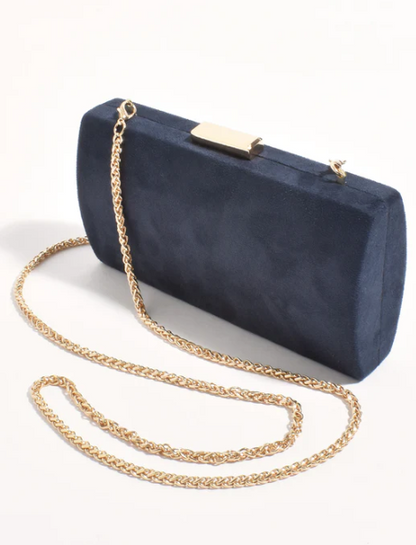 Clea Faux Suede Structured Clutch (AVD1746)
