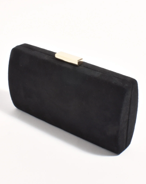 Clea Faux Suede Structured Clutch (AVD1746)