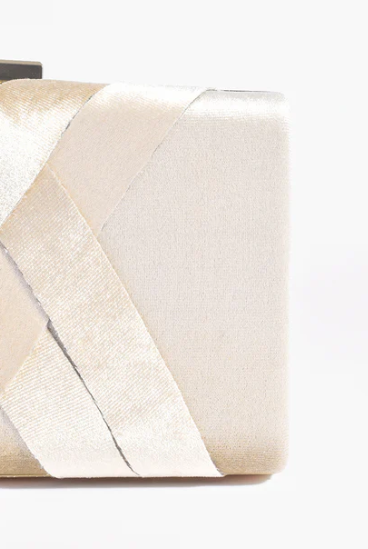 Marjorie Plait Velvet Structured Clutch (AVD1748)