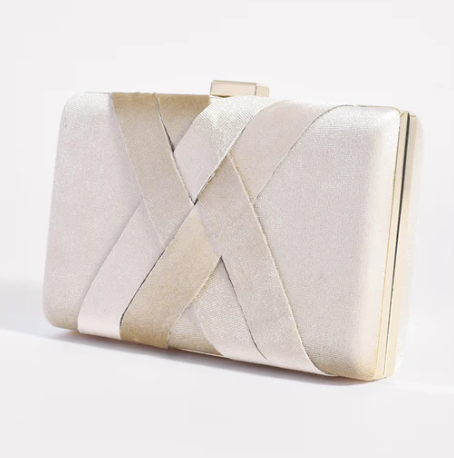 Marjorie Plait Velvet Structured Clutch (AVD1748)