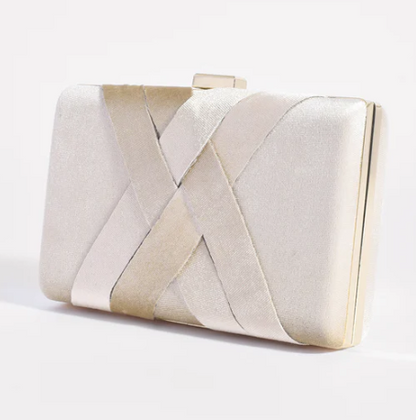 Marjorie Plait Velvet Structured Clutch (AVD1748)