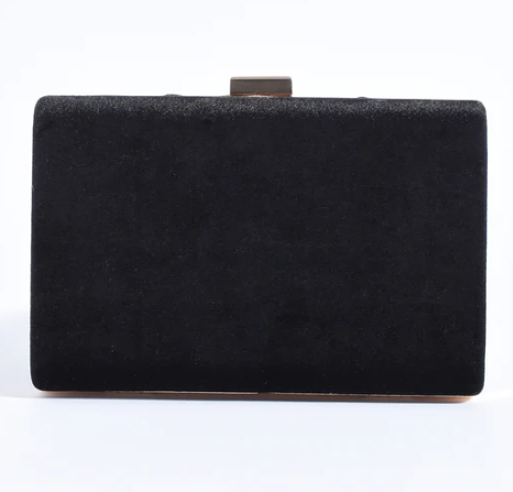 Marjorie Plait Velvet Structured Clutch (AVD1748)
