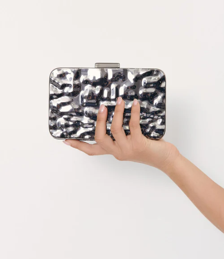 Heidi Textured Metal Structured Clutch (AVD1756)