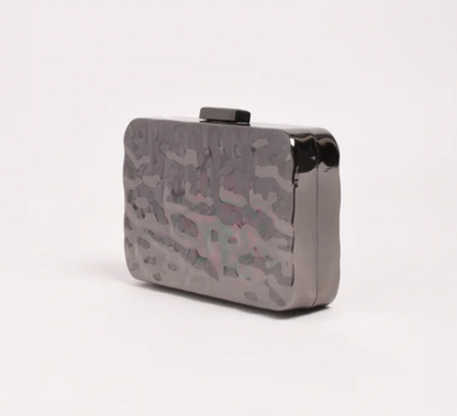 Heidi Textured Metal Structured Clutch (AVD1756)