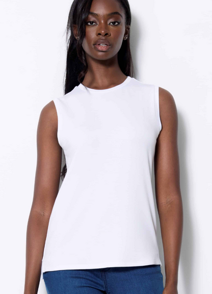 SOLID PROVENCE SLEEVELESS TOP (30414)