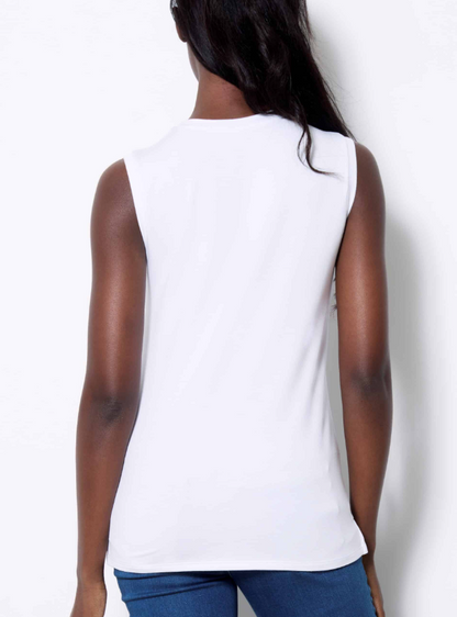 SOLID PROVENCE SLEEVELESS TOP (30414)