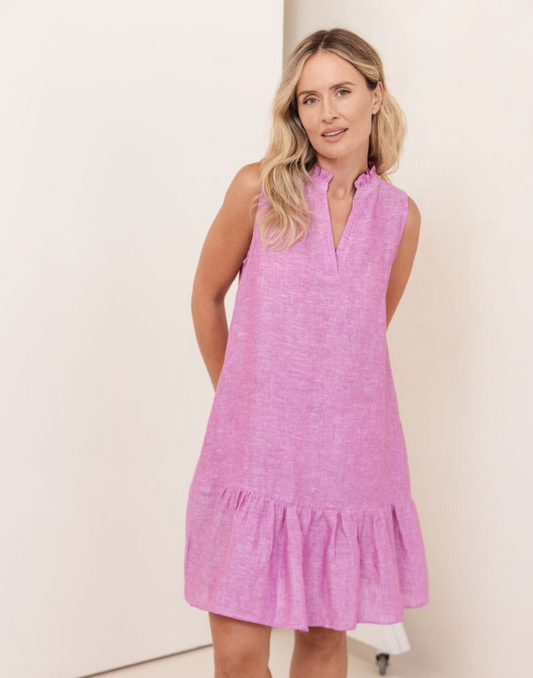 Short Sleeve Ruffle Dress (SS385)