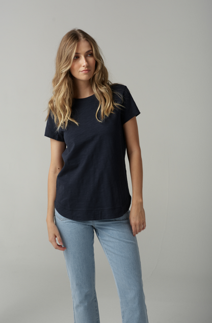 Cotton Shaped Hem Tee (C13002-S25)