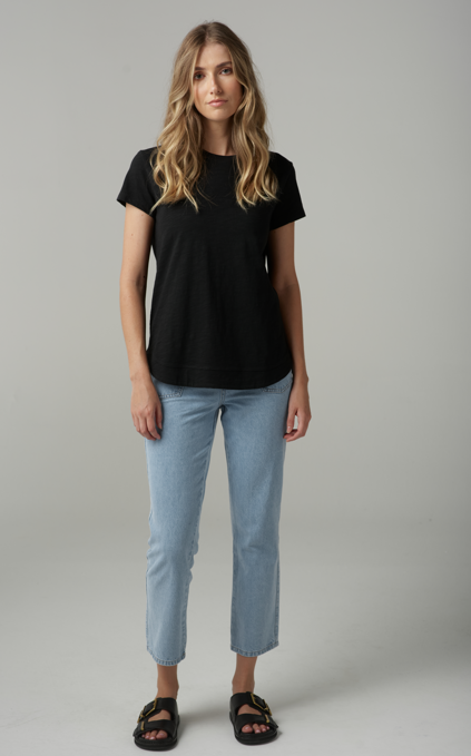 Cotton Shaped Hem Tee (C13002-S25)