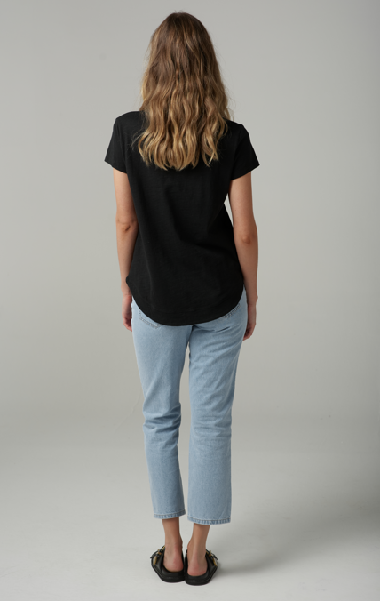 Cotton Shaped Hem Tee (C13002-S25)