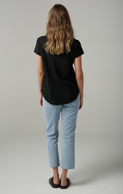Cotton Shaped Hem Tee (C13002-S25)